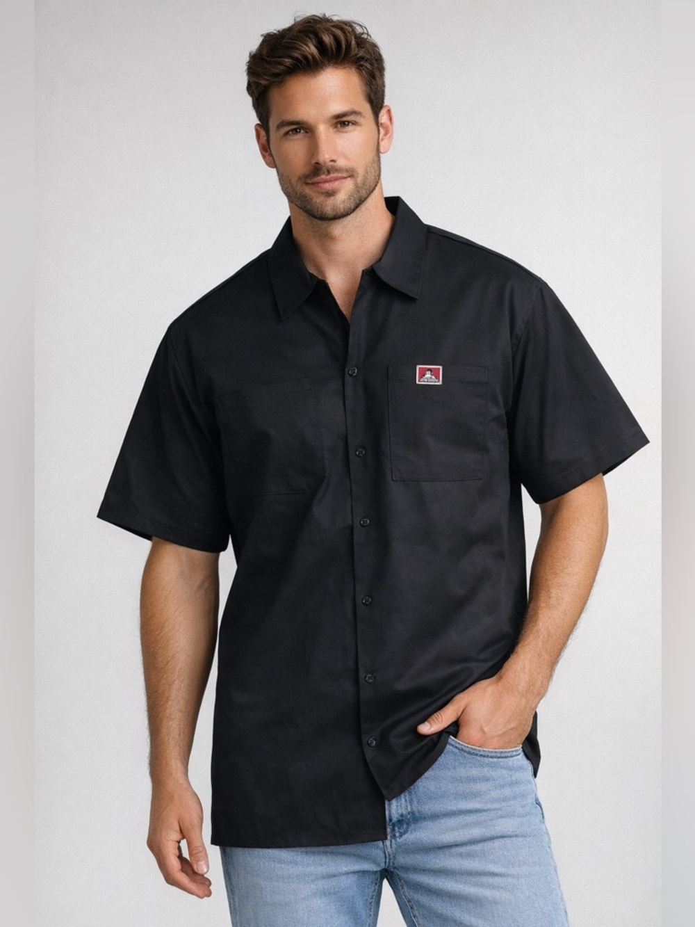 Ben Davis Black Short Sleeve Work Shirt 3XL NWOT Heavyweight Streetwear